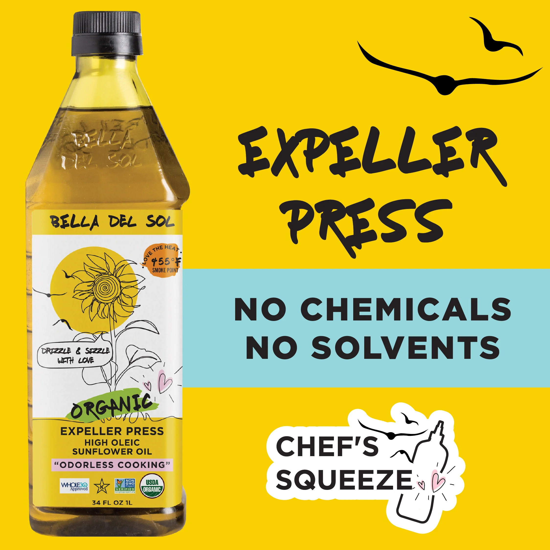 Bella Del Sol Organic High Oleic Sunflower Oil - Image 3