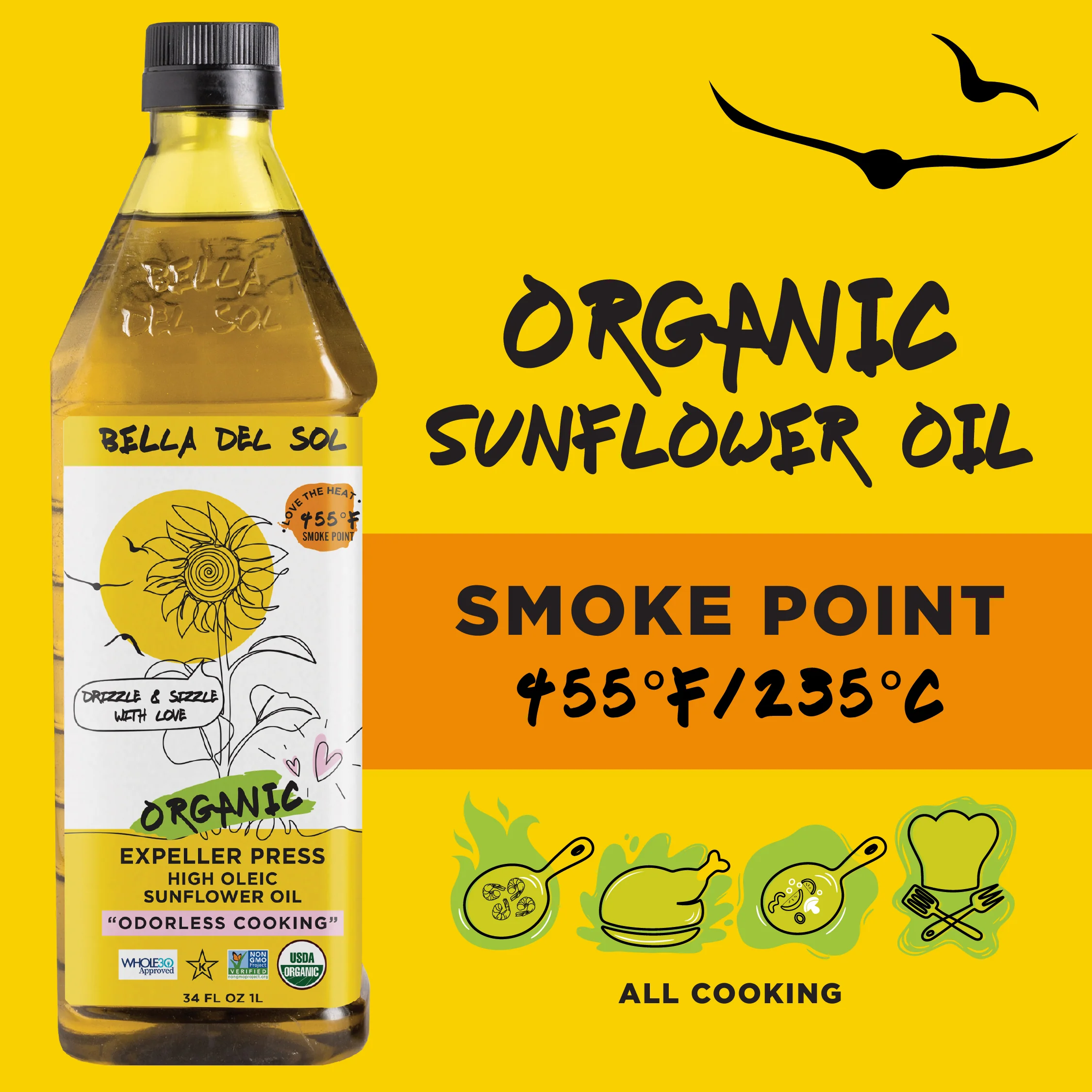 Bella Del Sol Organic High Oleic Sunflower Oil - Image 5