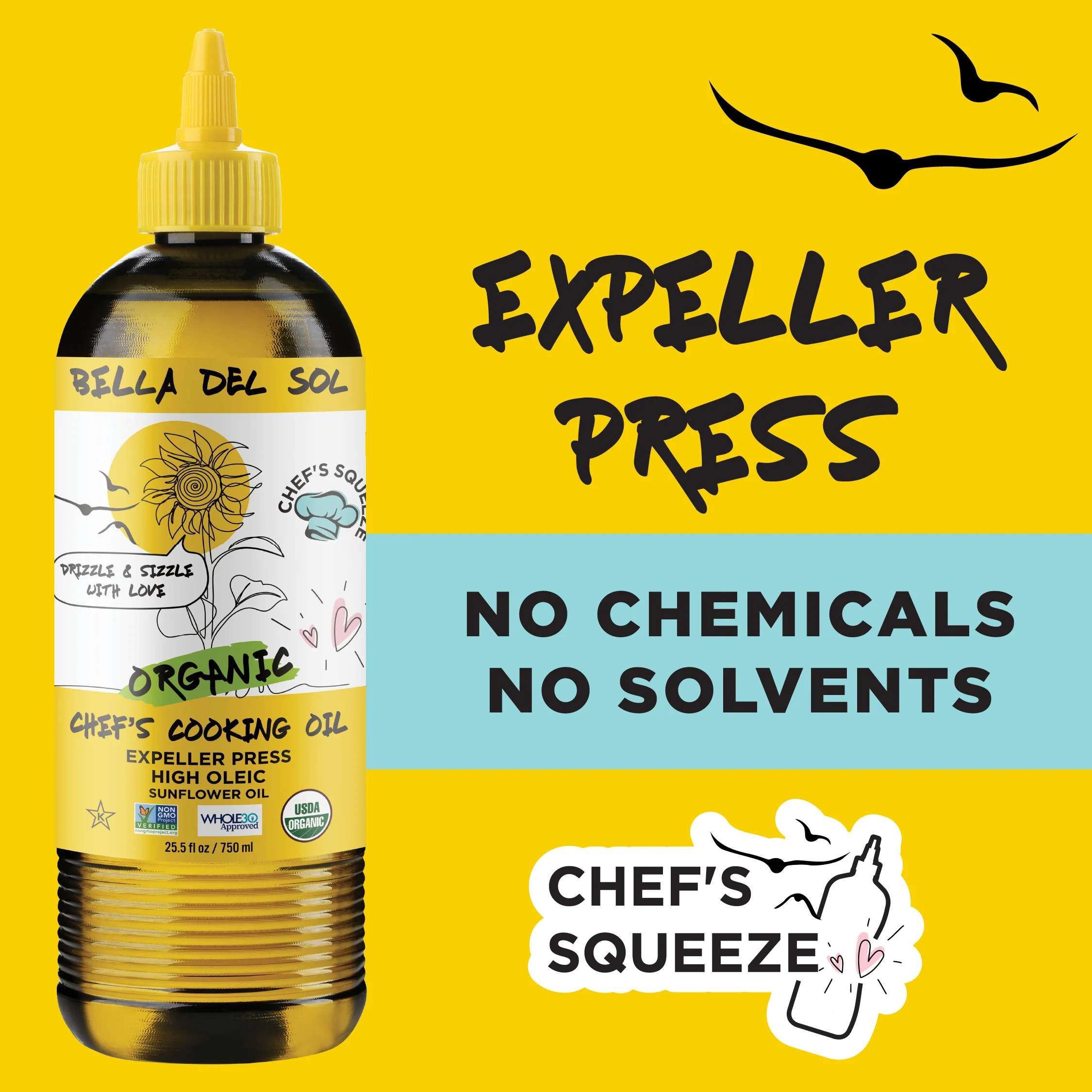 Bella Del Sol Squeezable Organic High Oleic Sunflower Oil - Image 3