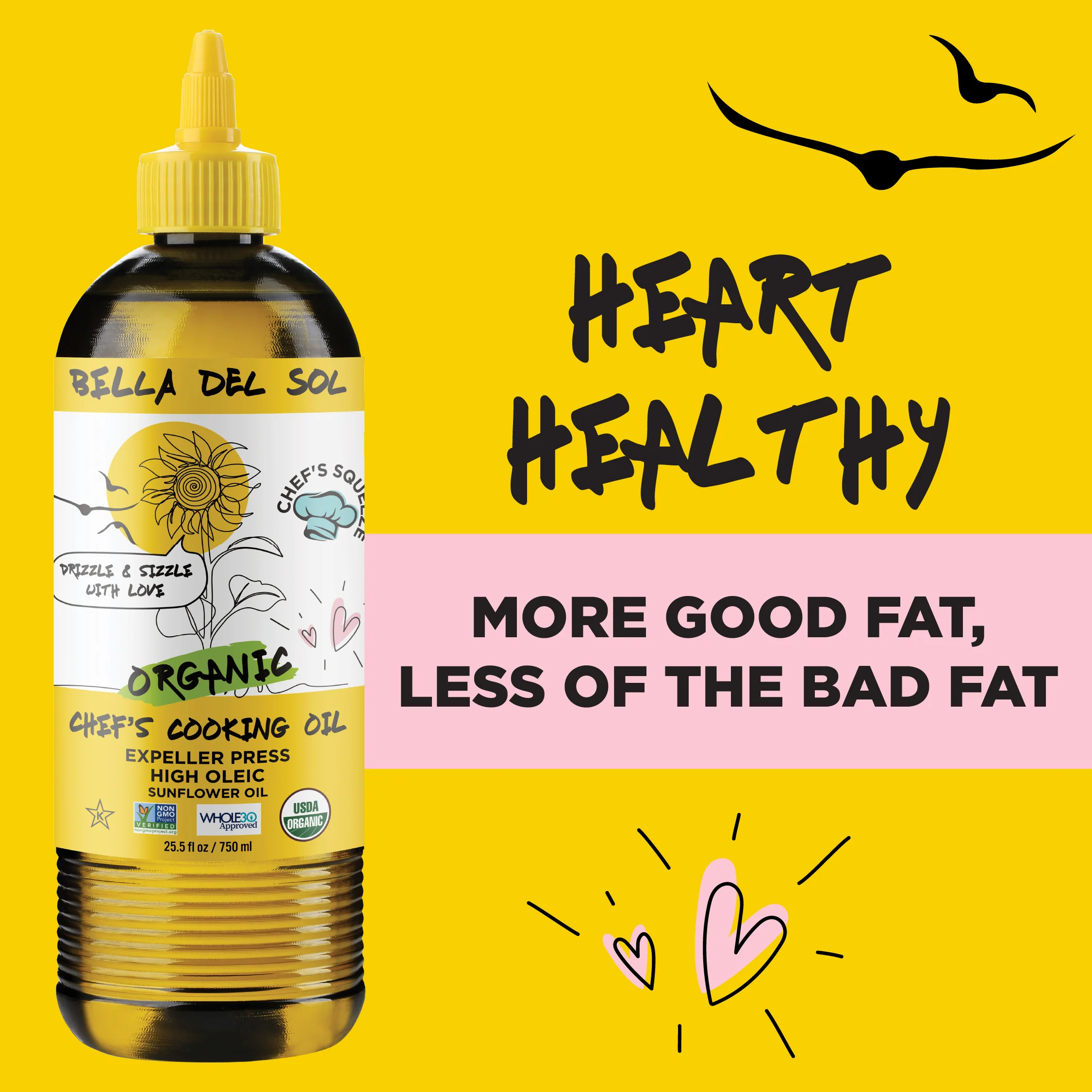 Bella Del Sol Squeezable Organic High Oleic Sunflower Oil - Image 5