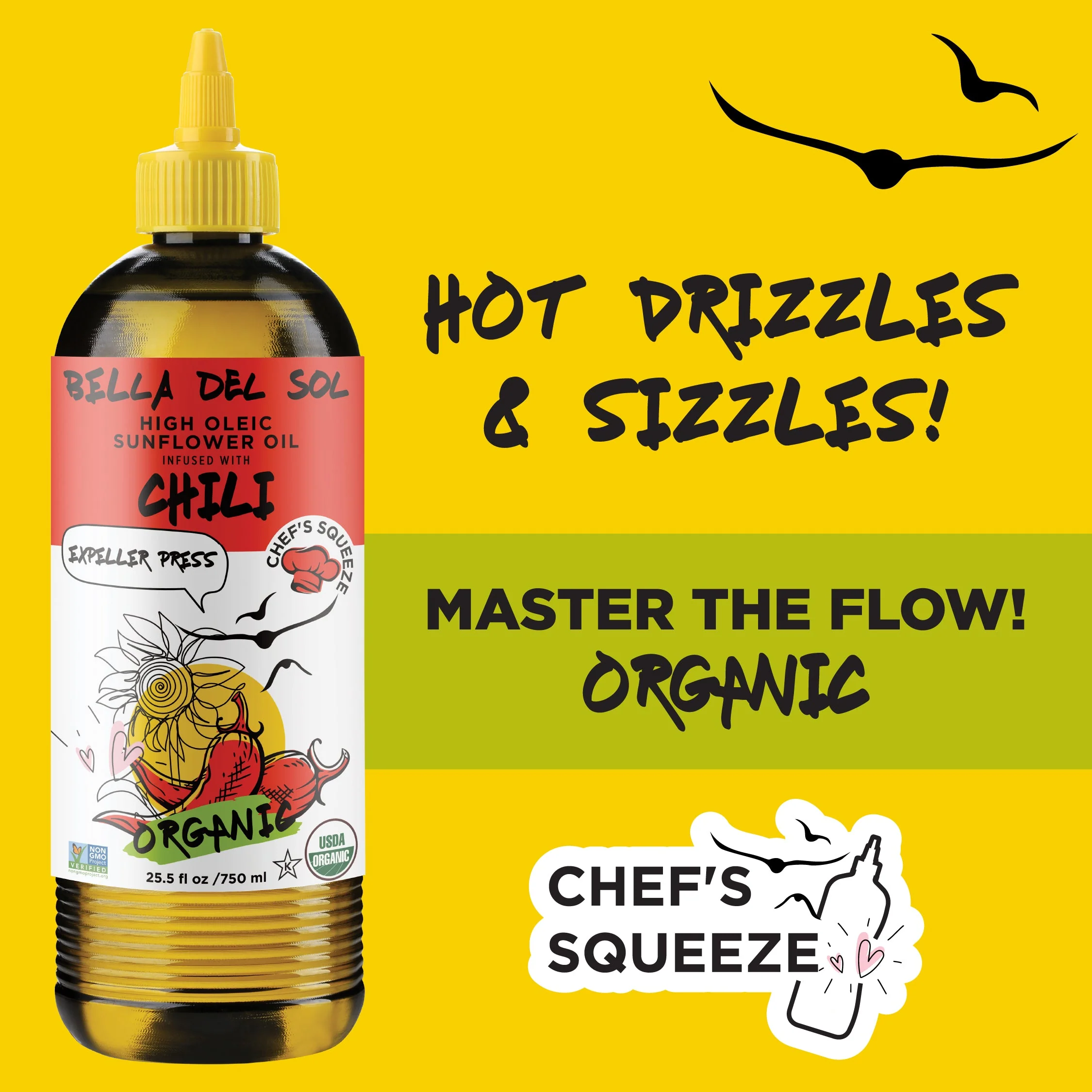 Bella Del Sol Squeezable Organic High Oleic Sunflower Oil Infused with Chili - Image 6