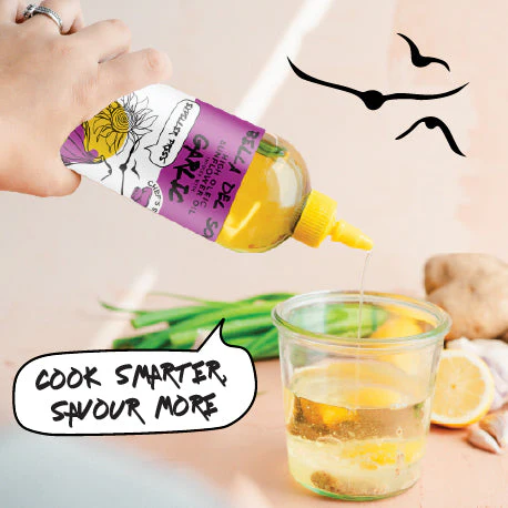 Bella Del Sol Squeezable Organic High Oleic Sunflower Oil Infused with Garlic - Image 7