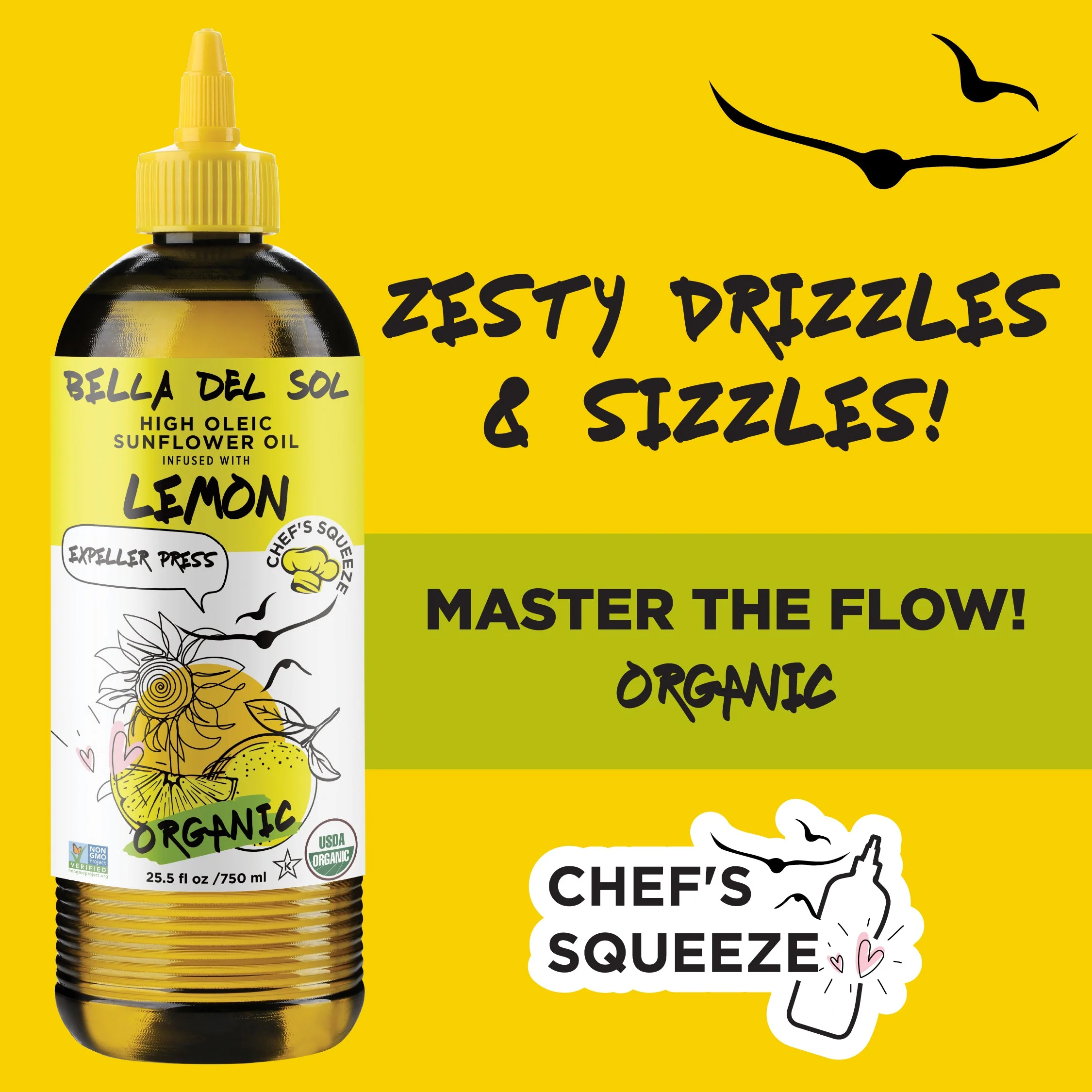 Bella Del Sol Squeezable Organic High Oleic Sunflower Oil Infused with Lemon - Image 6