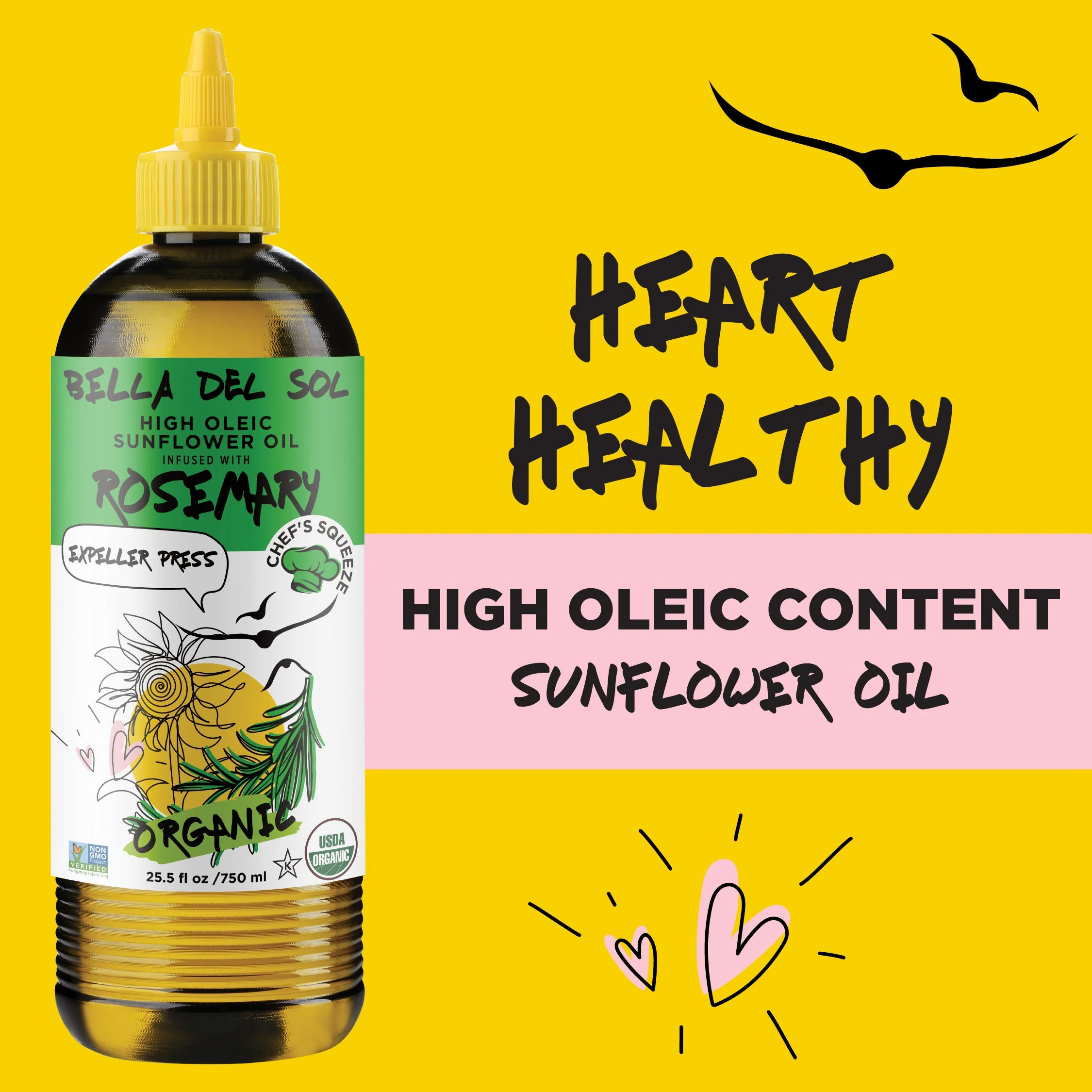 Bella Del Sol Squeezable Organic High Oleic Sunflower Oil Infused with Rosemary - Image 4