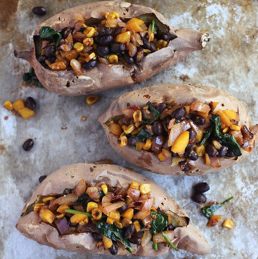 Spicy Southwest Loaded Sweet Potatoes With Cilantro Lime Avocado Cream - Image 3