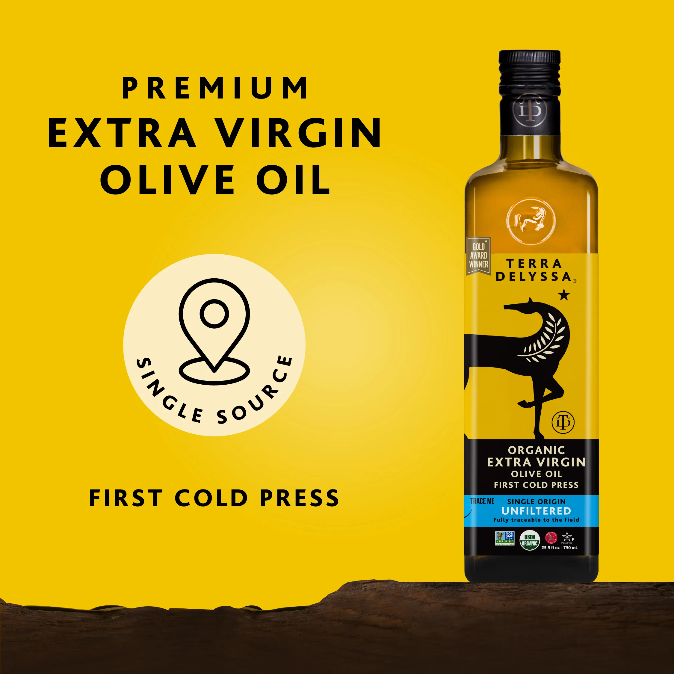 Terra Delyssa Unfiltered Organic Extra Virgin Olive Oil - Image 3