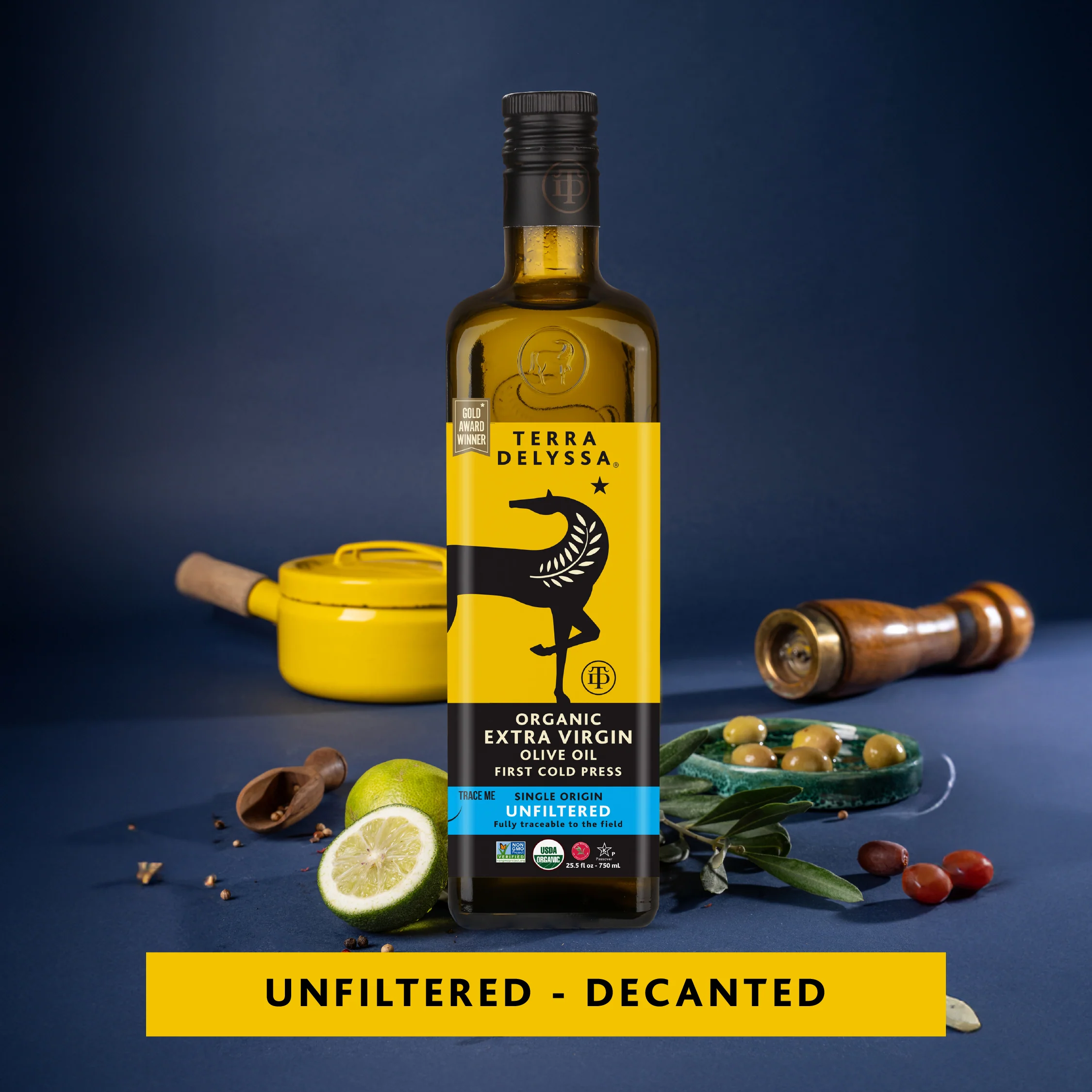Terra Delyssa Unfiltered Organic Extra Virgin Olive Oil - Image 5