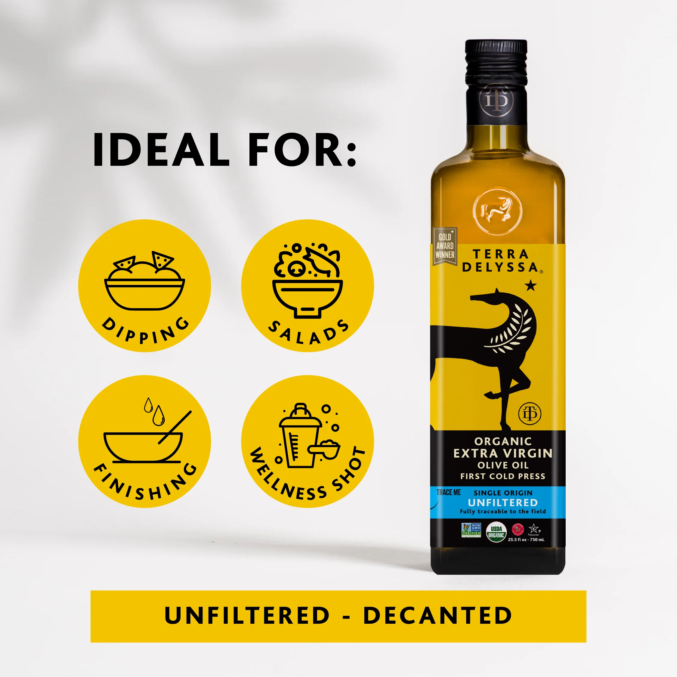 Terra Delyssa Unfiltered Organic Extra Virgin Olive Oil - Image 7