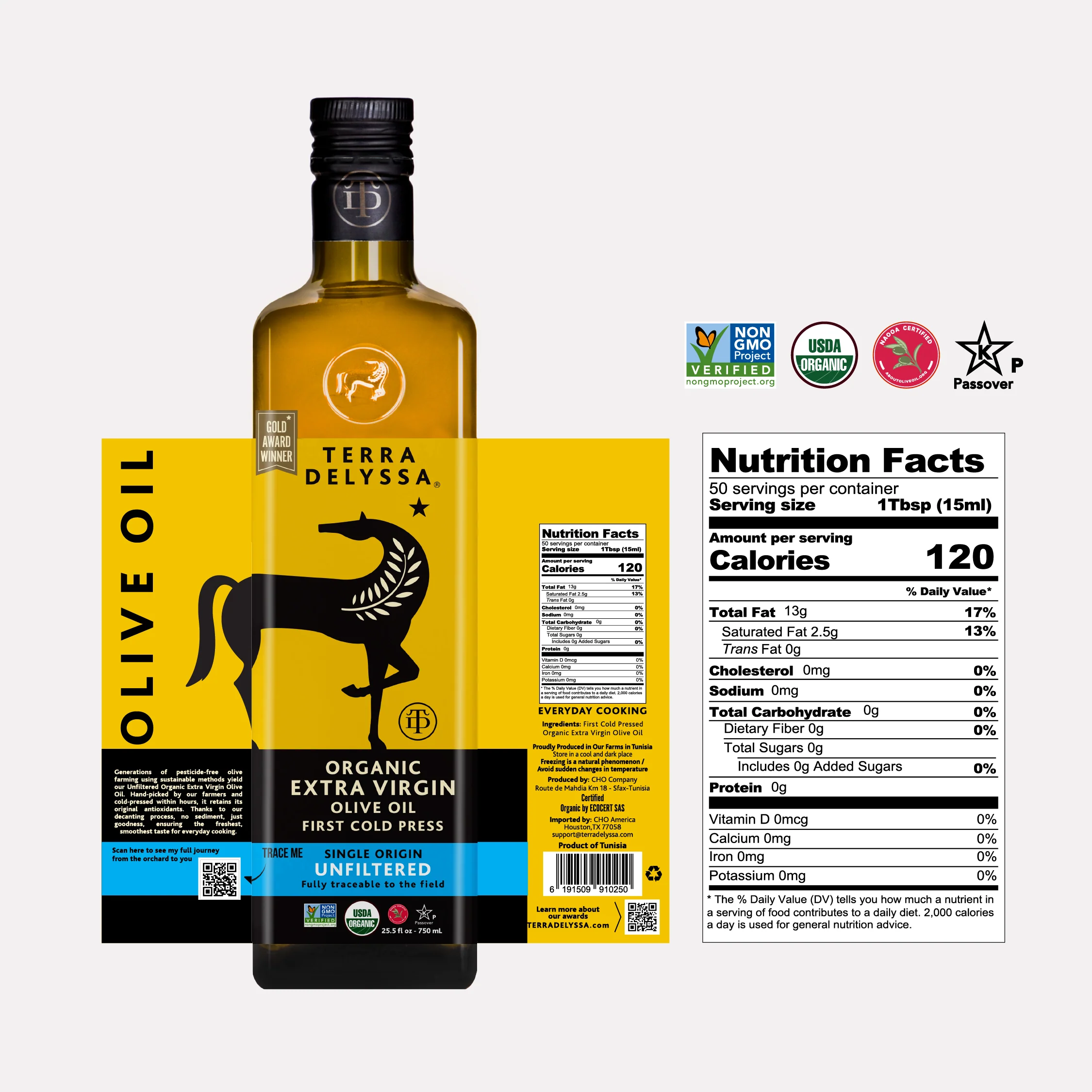Terra Delyssa Unfiltered Organic Extra Virgin Olive Oil - Image 8