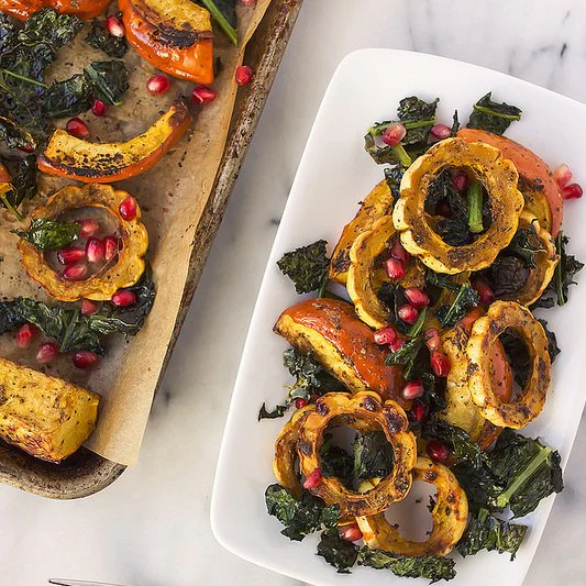 Za’atar Roasted Squash With Crispy Kale And Pomegranate - Image 7