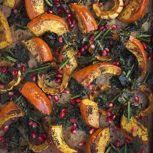 Za’atar Roasted Squash With Crispy Kale And Pomegranate - Image 8